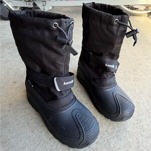 Kamik Kids Black Snow Boots- size 3 (Big Boy/Youth)